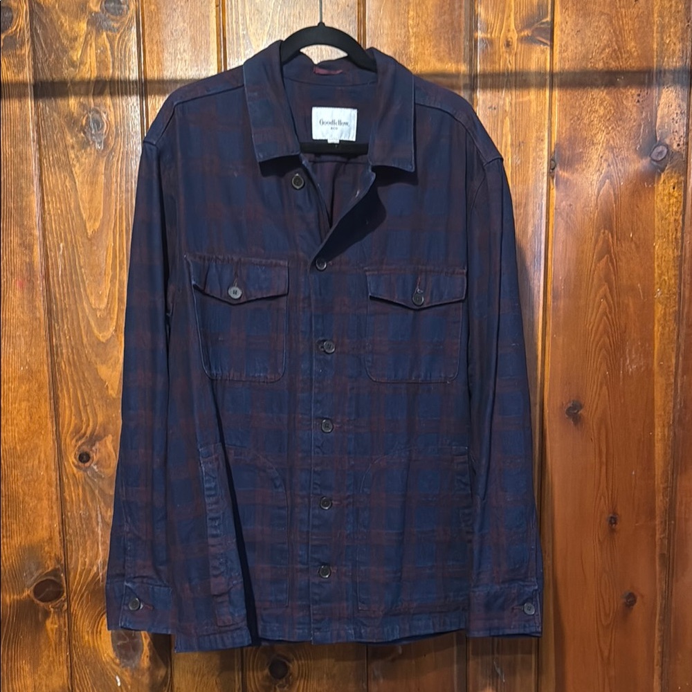 Goodfellow & Co Blue Lightweight Shirt Jacket